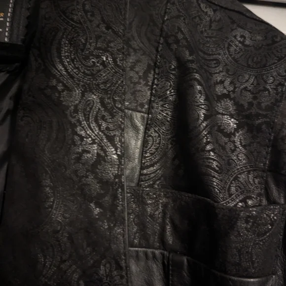 Black Leather Trench Coat - Picture 6 of 6